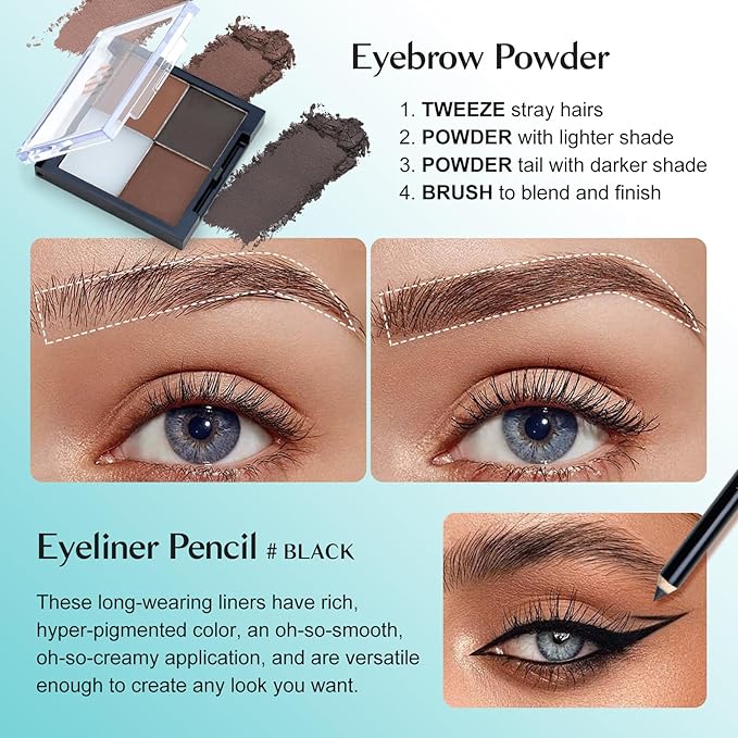 Color Nymph All In One Makeup Kit Comestics Gifts for Girls Teens, Travel Makeup Set 4 Trays Train Case for Beginner Includes Eyeshadow Highlighter Lipgloss Blush Concealer Brush Eyeliner Lipbalm-BrightBean Baby