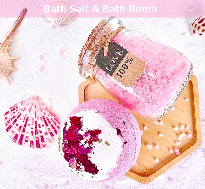 Birthday Gifts for Women, Get Well Soon Gifts, Bath Relaxing Spa Gifts Basket Set for Her, Mom, Female Friends, Sister, Wife, Daughter, Unique Birthday Gift Set Idea with Beautiful Gift Box-BrightBean Baby