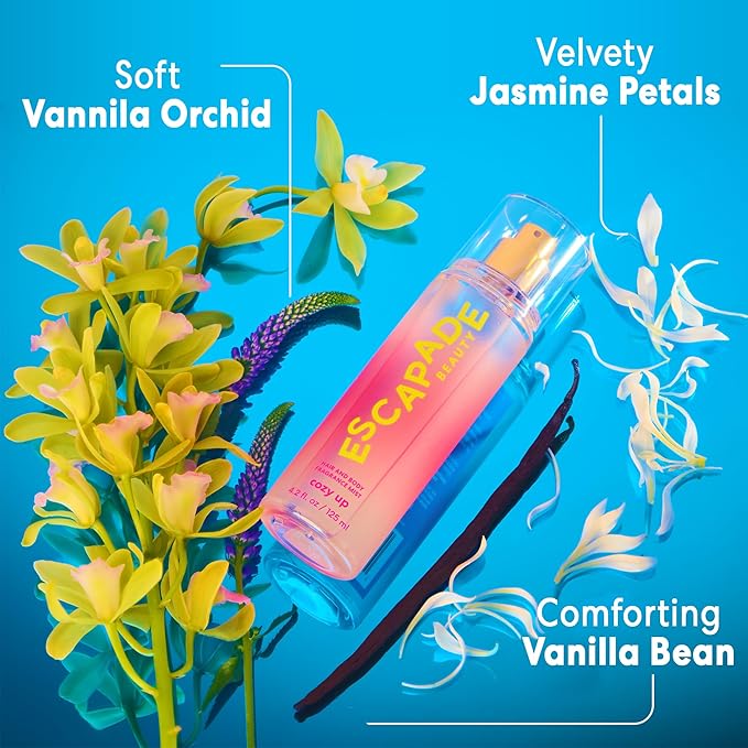 Cozy Up Fragrance Hair and Body Mist (4.2oz) - Vanilla, Jasmine, Patchouli-BrightBean Baby