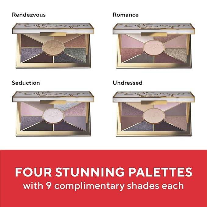 Mirabella Eye Love You Neutral Shimmer Eyeshadow Palette - Makeup Palette w/Ultra Pigmented Pressed Powders, Creamy Matte & Shimmer Pink Eyeshadow Shades - Romance-BrightBean Baby