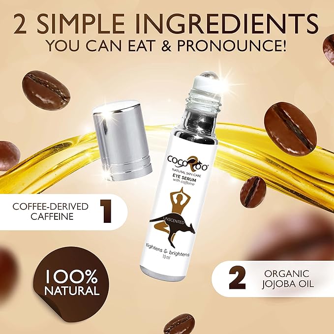 Caffeinated Eye Serum, Nutrient-Dense, 100% Pure, Natural & Vegan (Unscented)-BrightBean Baby