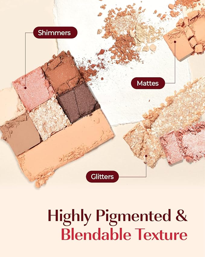 AMTS Off Sienna & Authentic Amber Eyeshadow Palettes Set, Valentine's gifts for teen girls, women | Matte Shimmer Metallic, Long Lasting-BrightBean Baby