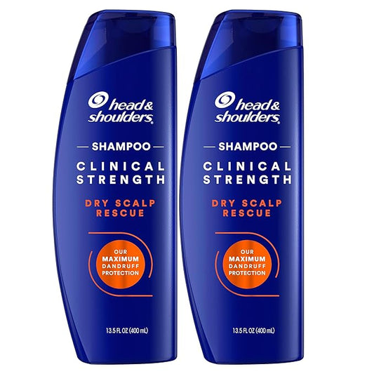 Head & Shoulders Clinical Dandruff Defense + Dry Scalp Rescue Shampoo 13.5 oz Twin Pack-BrightBean Baby
