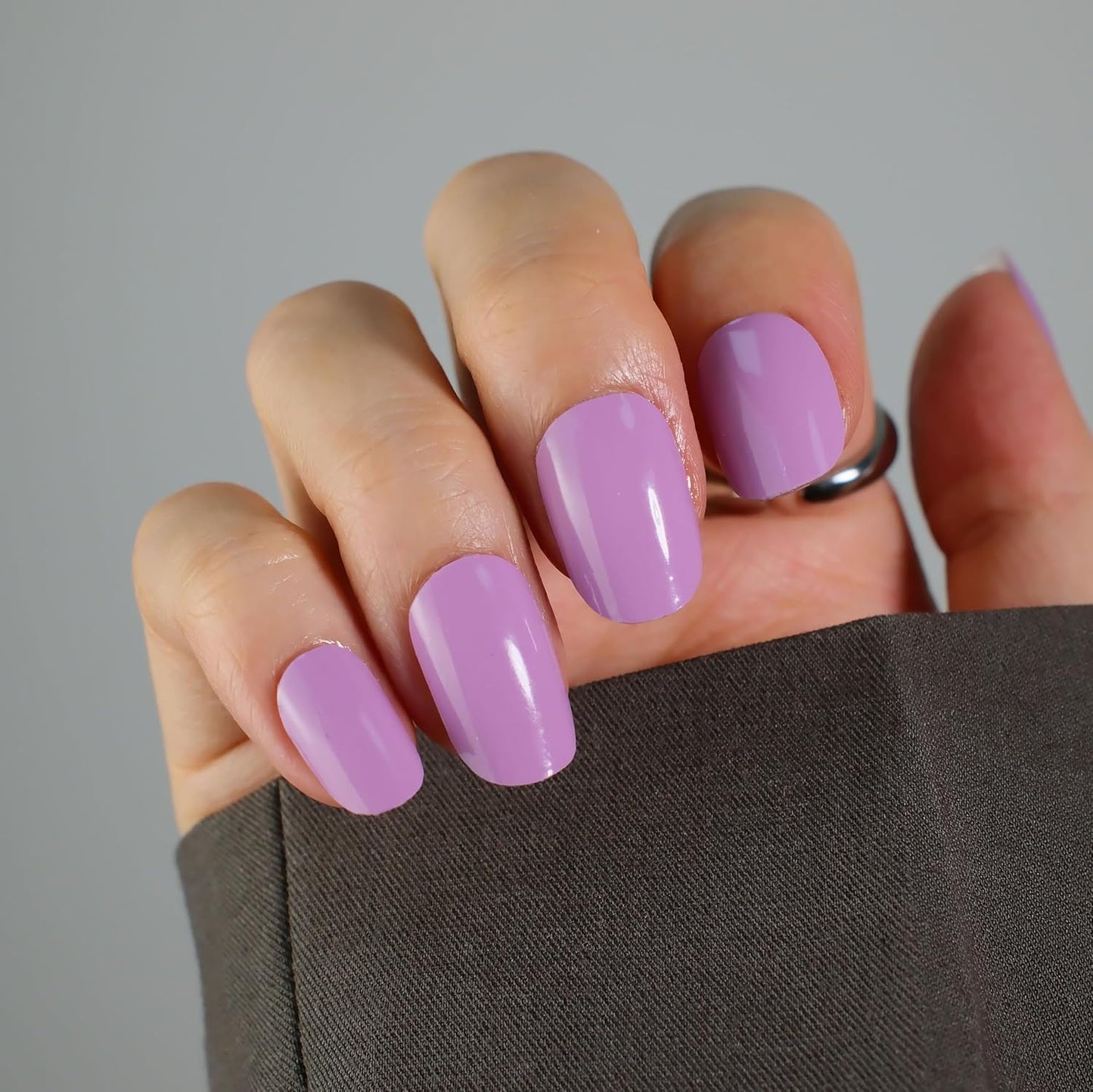 Nail Polish Strips, 32PCS Salon Quality Wraps, Long Lasting Gel Nail Stickers for Women Easy Apply& Remove (Violet Petal Purple)-BrightBean Baby