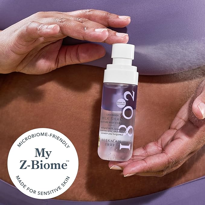 Beekman 1802 Lavender Milk Shake - Body Mist - 2.0 fl. oz - With Hyaluronic Acid & Jojoba Oil - Instantly Moisturizes, Hydrates & Softens - Good for Sensitive Skin - Cruelty Free-BrightBean Baby