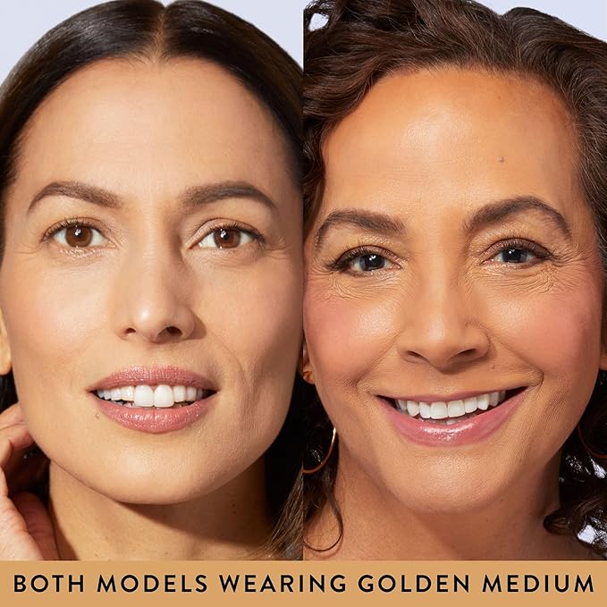 LAURA GELLER NEW YORK Laura's Must-Haves Kit 3pc: Baked Balance-n-Brighten Powder Foundation, Golden Medium + Spackle Skin Perfecting Makeup Primer, Hydrate + Airbrush Round Kabuki Brush-BrightBean Baby