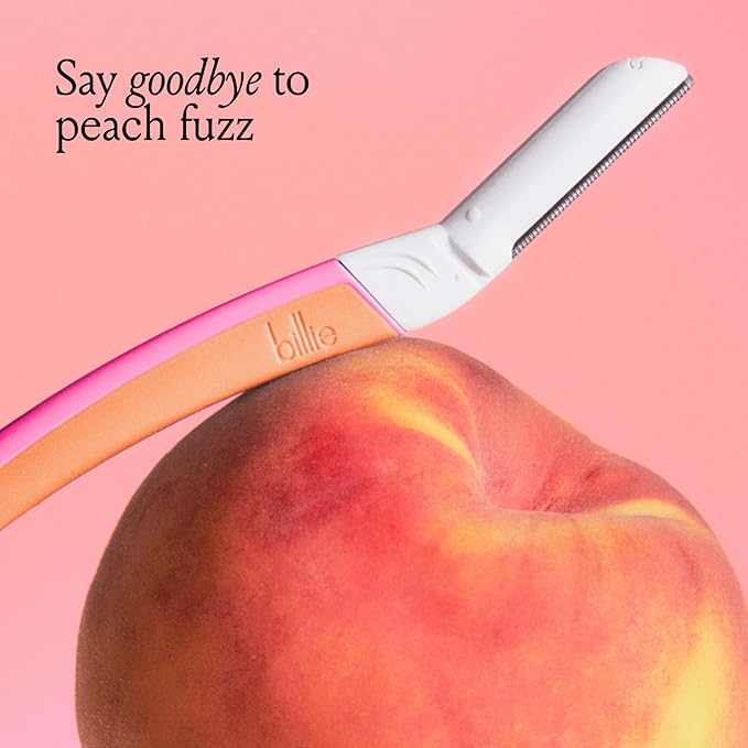 Billie - Dermaplane Starter Kit - Reusable Handle + 3 Refill Blades - Remove Facial Hair + Perfectly Shape Brows - Dermatologist-Approved - Malibu-BrightBean Baby