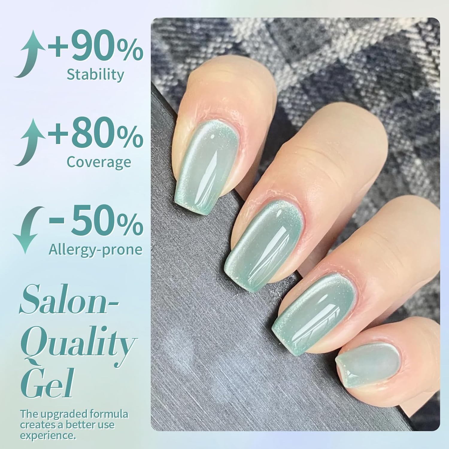 Born Pretty Cat Magnetic Eye Gel Nail Polish, Green Moonlight Cat Magnetic Gel, Glass Shiny Effect Green Soak Off Nail Art Salon Manicure Home Gift 15ml-BrightBean Baby