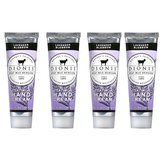 Dionis Goat Milk Hand Cream 4 Piece Travel Gift Set - Lavender Blossom-BrightBean Baby