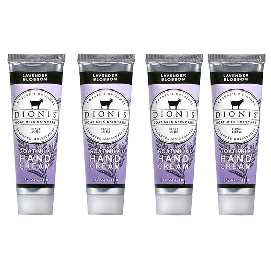 Dionis Goat Milk Hand Cream 4 Piece Travel Gift Set - Lavender Blossom-BrightBean Baby