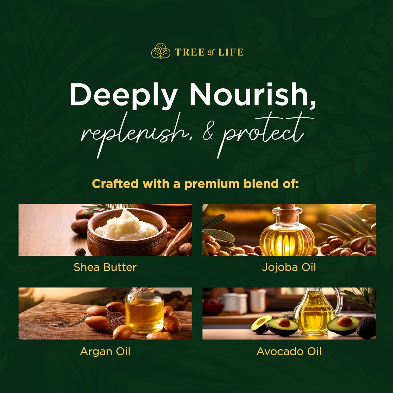 Tree of Life Vanilla Body Wash Gel - Moisturizing Shower Gel with Jojoba Oil and Shea Butter Hydrating Body Wash for Sensitive Skin and All Skin Types, 16.9 fl oz-BrightBean Baby