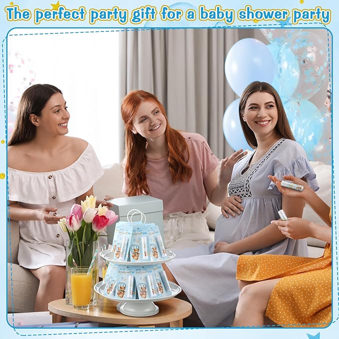 50 Pack Baby Shower Lip Balm Bulk Bear Baby Shower Favors Baby Mint Flavor Lip Balm Baby Shower Gifts for Guest Bear Themed Baby Shower Thank You Gifts Girls Boys Games Gender Reveal Favors-BrightBean Baby