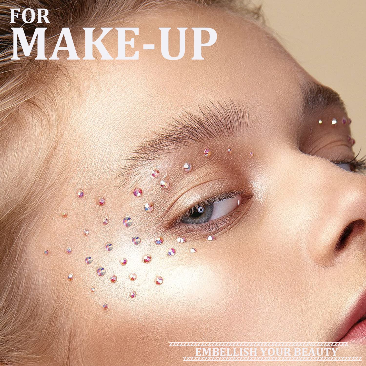 One Pack 2000 Pcs of Flatback Round AB Crystal+Transparent White Clear Rhinestones 6 Sizes (1.5-6 mm) with Nail Art Rhinestone Picker Pencil and Tweezers for DIY and Salon Use-BrightBean Baby