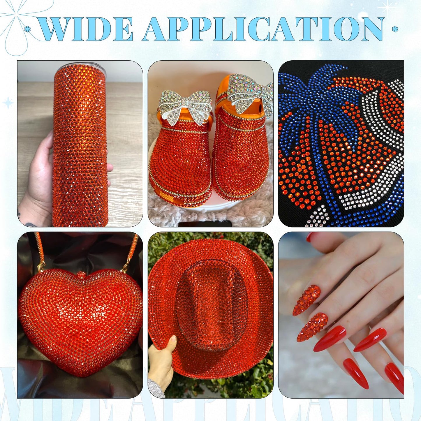 6000Pcs Resin Rhinestones for Bedazzling with 3Pcs B7000 Jewelry Glue, 1 Box Red Zircon Flatback Rhinestones for Crafting Crafts DIY, Crystals Gems for Clothing Shoes Tumblers Nail Art Makeup-BrightBean Baby