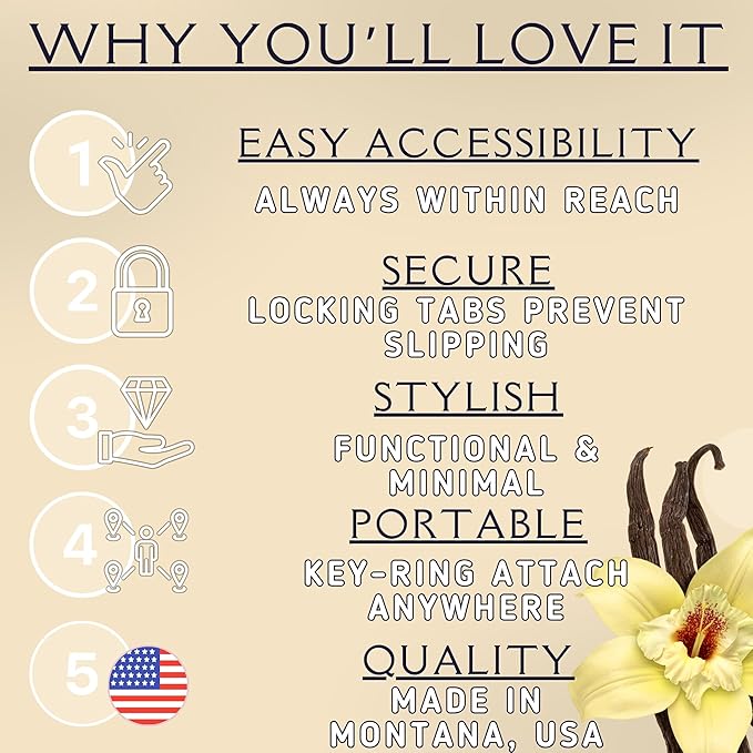 Keychain Holder EOS Lip Balm Stick (Keychain Only) - Travel Size Lip Balm Chapstick - Healing Stick - Made in USA-BrightBean Baby