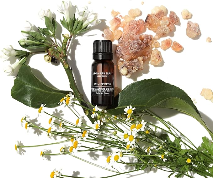 Aromatherapy Associates De-Stress Pure Essential Oil Blend. Premium Undiluted Blend to Clear The Mind. Hand-Crafted with Frankincense, Chamomile and Petitgrain (0.33 fl oz)-BrightBean Baby