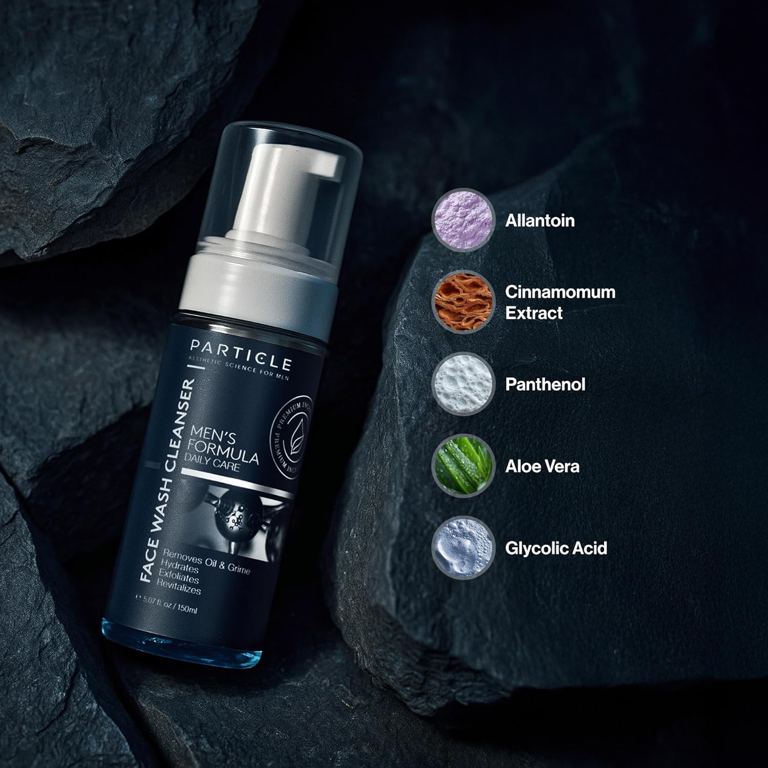 Particle Mens Face Wash - Anti Aging Face Cleanser for Men (5.07 Oz) - Daily Moisturizing Face Wash for Men - Revitalizes, Hydrates & Soothes, All Skin Types & All Ages-BrightBean Baby