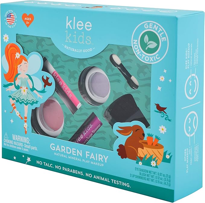 Luna Star Naturals Klee Kids 4 PC Makeup Up Kits with Compacts (Garden Fairy)-BrightBean Baby