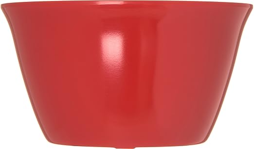 Carlisle FoodService Products Dallas Ware Reusable Plastic Bowl Bouillon Cup Bowl for Home and Restaurant, Melamine, 8 Ounces, Red, (Pack of 24)
