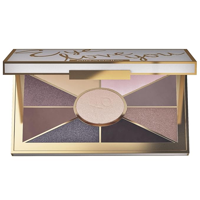 Mirabella Eye Love You Neutral Shimmer Eyeshadow Palette - Makeup Palette w/Ultra Pigmented Pressed Powders, Creamy Matte & Shimmer Metallic Eyeshadow Palette - Undressed-BrightBean Baby