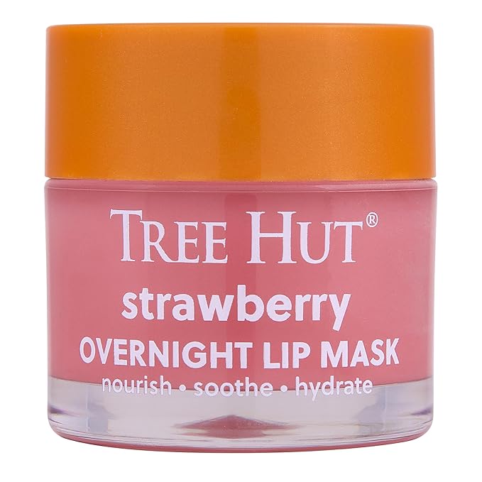 Tree Hut Strawberry Overnight Lip Mask | Leave on Overnight & Wake up to Soft, Hydrated Lips | Elevate your Self Care Routine | .6 oz.-BrightBean Baby