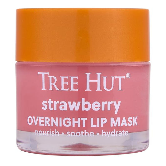 Tree Hut Strawberry Overnight Lip Mask | Leave on Overnight & Wake up to Soft, Hydrated Lips | Elevate your Self Care Routine | .6 oz.-BrightBean Baby