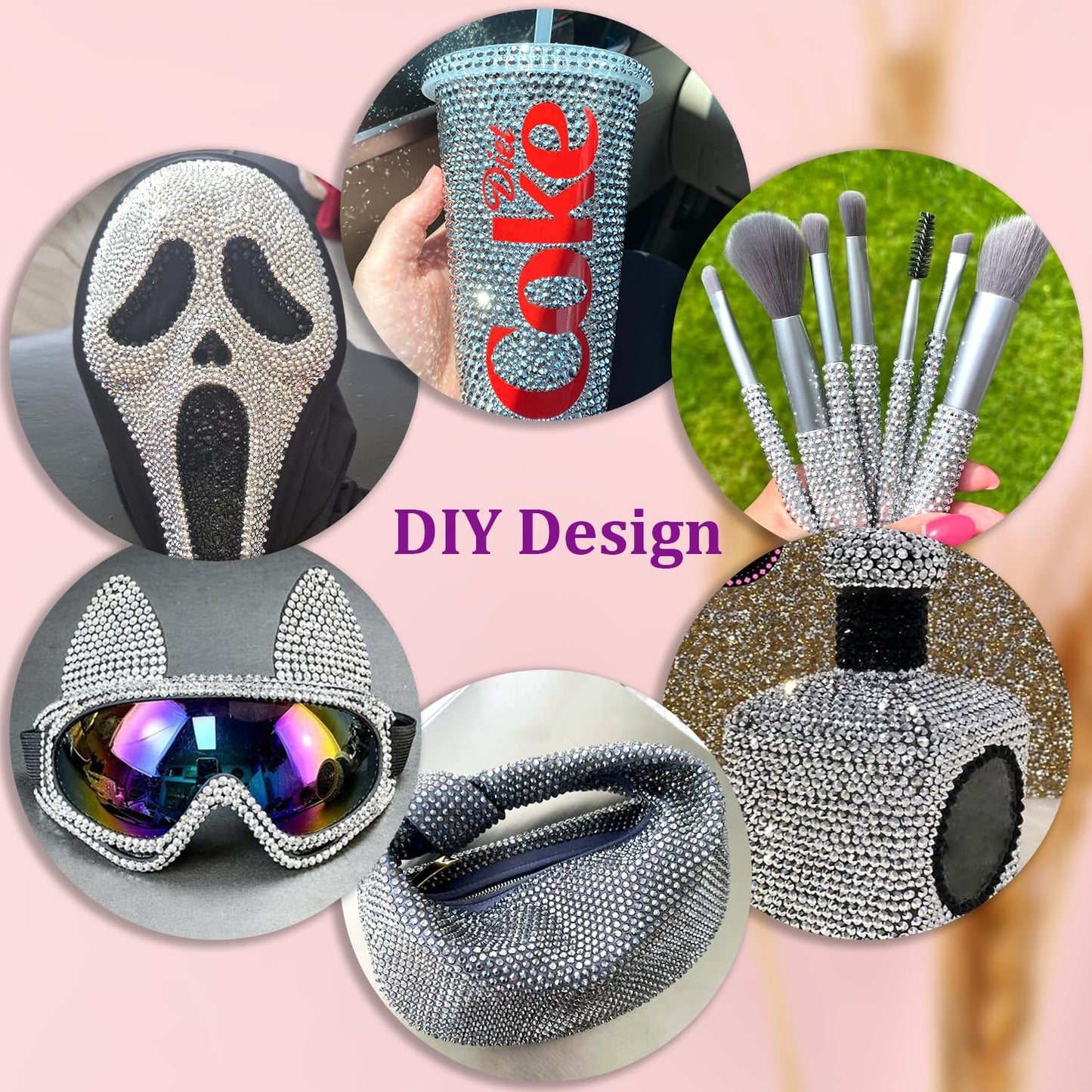 25000Pcs Resin Rhinestones with Tweezers for Crafting, Silver 2-6mm Mixed Sizes Non Hotfix Flatback Gems, Bedazzling Crystal for DIY Craft Clothing Mugs Tumblers Shoes Fabric Decor Nail Art-BrightBean Baby