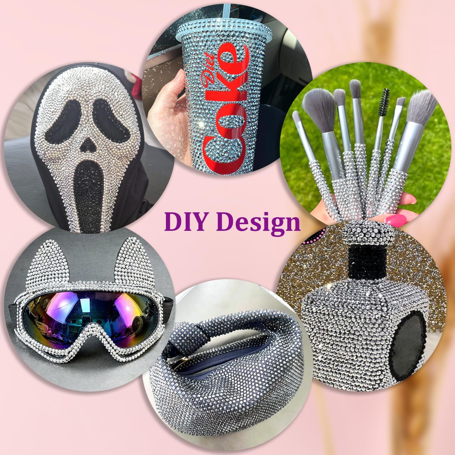 25000Pcs Resin Rhinestones with Tweezers for Crafting, Silver 2-6mm Mixed Sizes Non Hotfix Flatback Gems, Bedazzling Crystal for DIY Craft Clothing Mugs Tumblers Shoes Fabric Decor Nail Art-BrightBean Baby