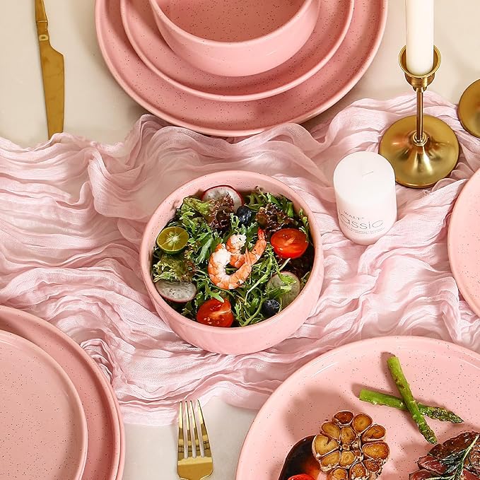 GZG 6 Inch Ceramic Cereal Bowls Set of 4, 28oz Large Soup Salad Pasta Bowls, Porcelain Oatmeal Bowl for Kitchen, Microwave & Dishwasher Safe