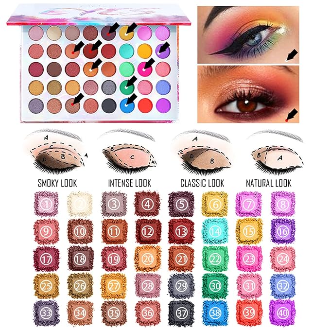 All-in-One Makeup Gift Set Travel Makeup Kit Complete Starter Makeup Bundle Lipgloss Lipstick Concealer Blushes Powder Eyeshadow Palette Cosmetic Palette for Teen Girls & Adults #17-BrightBean Baby