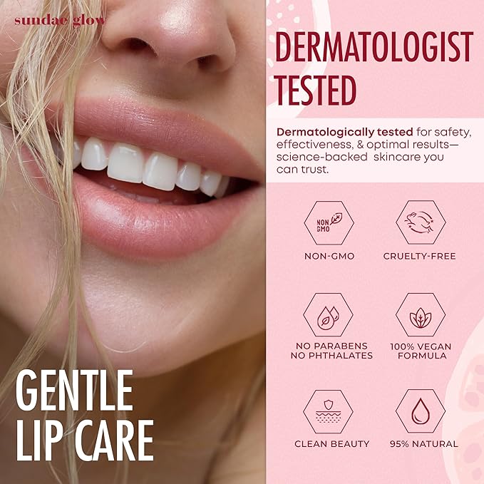 Watermelon Lip Mask - Dermatologist Tested, Anti-Aging, Korean Skin Care, Deep Hydration, Overnight Lip Repair - Vegan, Clean Beauty, 95% Natural, Cruelty-Free - 1 Pack-BrightBean Baby