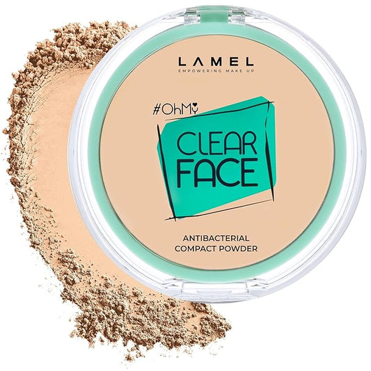 Lamel OhMy Clear Face Powder - Light Natural Coverage & Suet Control - Cruelty Free - Vanilla N.402-BrightBean Baby