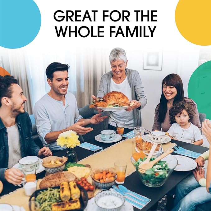 Party Solids Light Blue Plastic Silverware Heavy Duty 150 Pcs Light Blue Plastic Cutlery Sets, Utensil Sets, 50 Of Each Forks, Knives & Spoons Disposable Cutlery Set, Flatware Set For Party Supplies