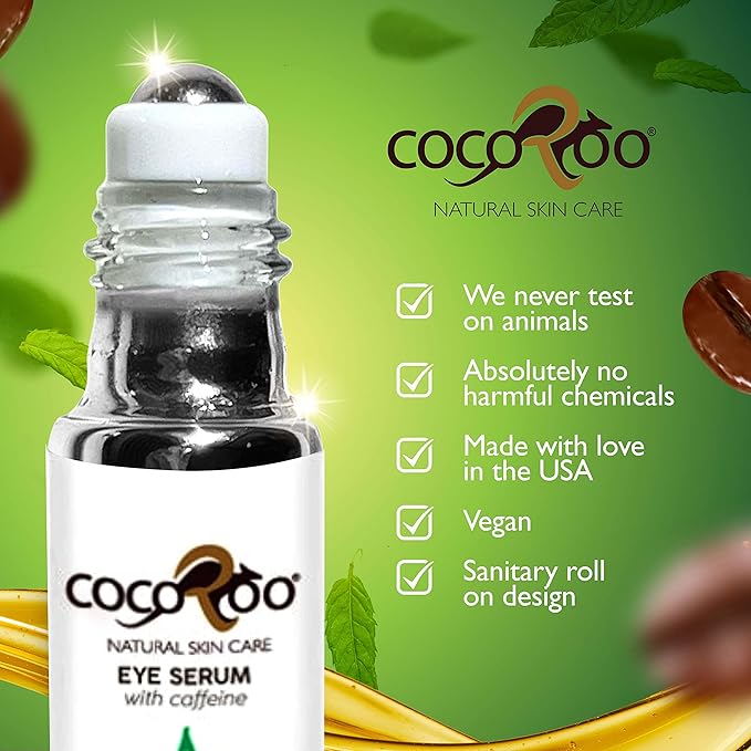 Caffeinated Eye Serum, Nutrient-Dense, 100% Pure, Natural & Vegan (Peppermint)-BrightBean Baby