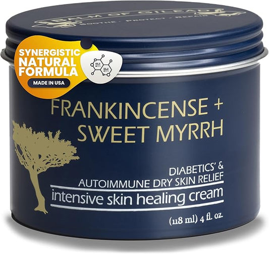 BALM OF GILEAD Foot Healing Cream – Frankincense & Sweet Myrrh Moisturizer for Sensitive Skin - Relieving Foot Therapy & Diabetic Skin Healing - Deeply Nourishing & Synergistic Cream-BrightBean Baby