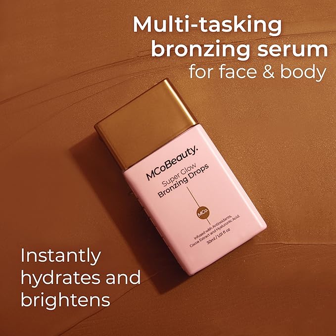 MCoBeauty Super Glow Bronzing Drops, Sun-Kissed Glow for Hydrated Radiance, Vegan, Cruelty Free Cosmetics
