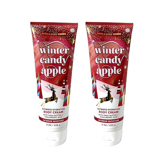 Bath & Body Works Ultimate Hydration Body Cream (Winter Candy Apple), 8.00 Ounce (Pack of 2)-BrightBean Baby