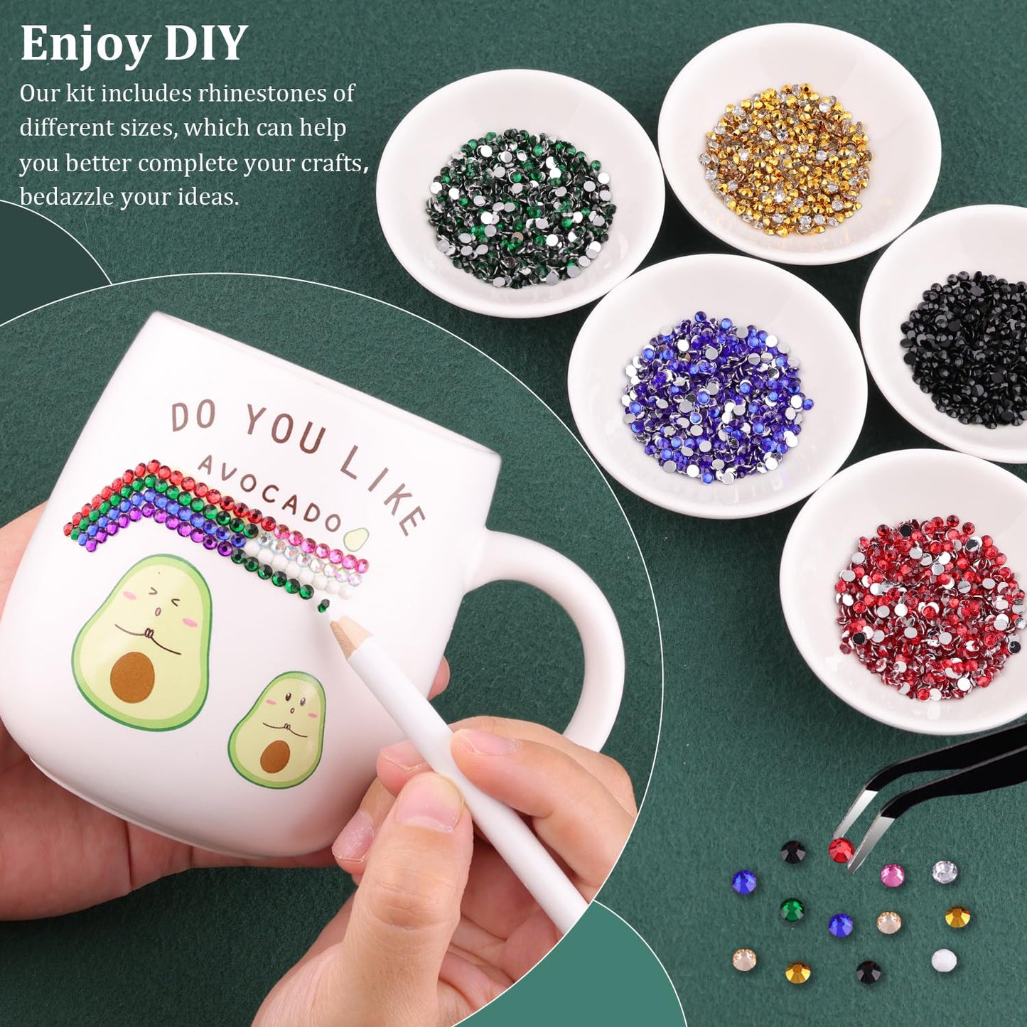 Resin Rhinestones for Crafting with B7000 Jewelry Glue, 2 Boxes Clear+Mix Colors Flatback Crystals with 3Pcs 10ml Glue for Bedazzling Crafts DIY Nail Art Makeup, Gems for Clothing Shoes-BrightBean Baby