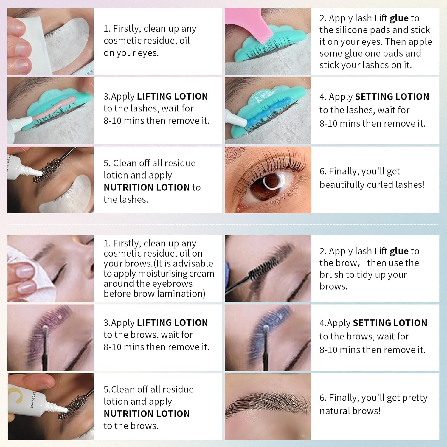 PERMANIA Lash Lift Kit, Tube Design Easy to Apply Brow Lamination Kit, for Natural Results Instant Lifting & Curling with Detailed Instruction (with Liquid Glue)-BrightBean Baby