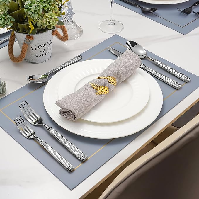 20-Piece 18/10 Stainless Steel Forged Flatware Set Heavy Duty Silverware for 4, Thick Handle, Ideal for Gift