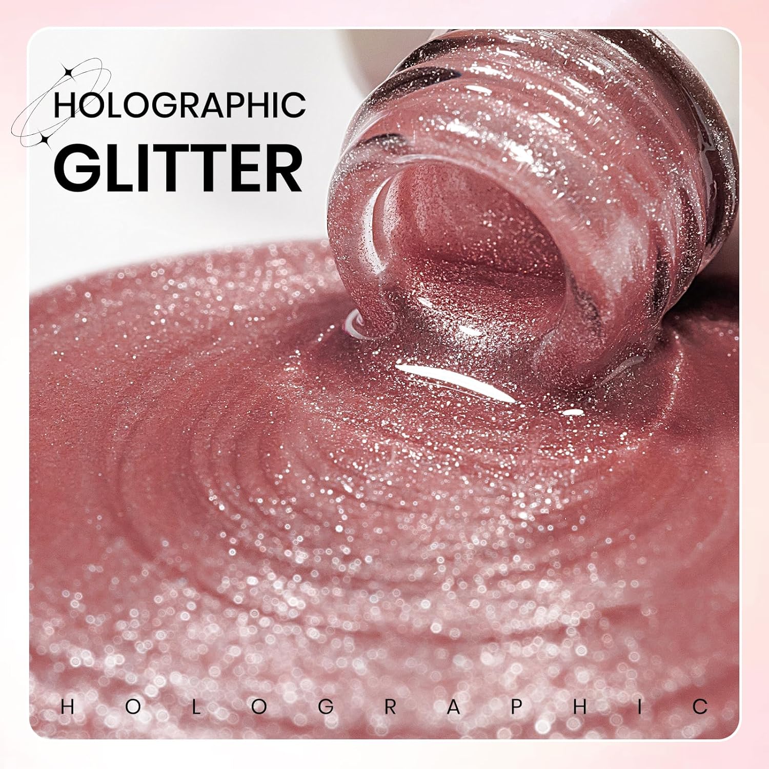 Pink Cat Eye Gel Nail Polish, Holographic Magnetic Gel Nail Polish Glitter Shimmer Effect with Magnet Soak Off U V Salon DIY at Home, 0.5 OZ-BrightBean Baby