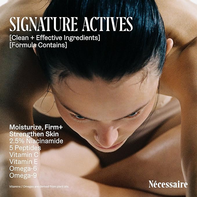 Nécessaire The Body Lotion with Pump. Eucalpytus. Multi-Peptide Firming Lotion to Moisturize, Firm, Strengthen. 2.5% Niacinamide, Vitamin C/E + Omega 6/9. 450ml / 15.2 fl oz-BrightBean Baby