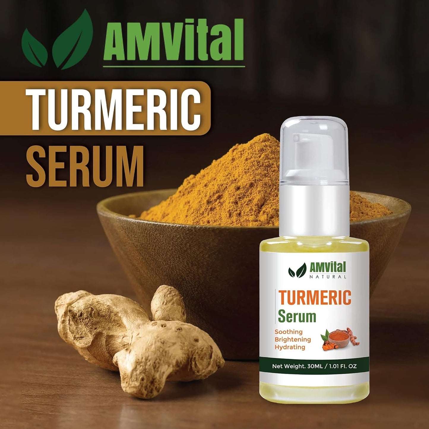 Turmeric Face Serum – Hydrating Facial Serum for Dark Spots, Uneven Skin Tone & Radiant Complexion-BrightBean Baby