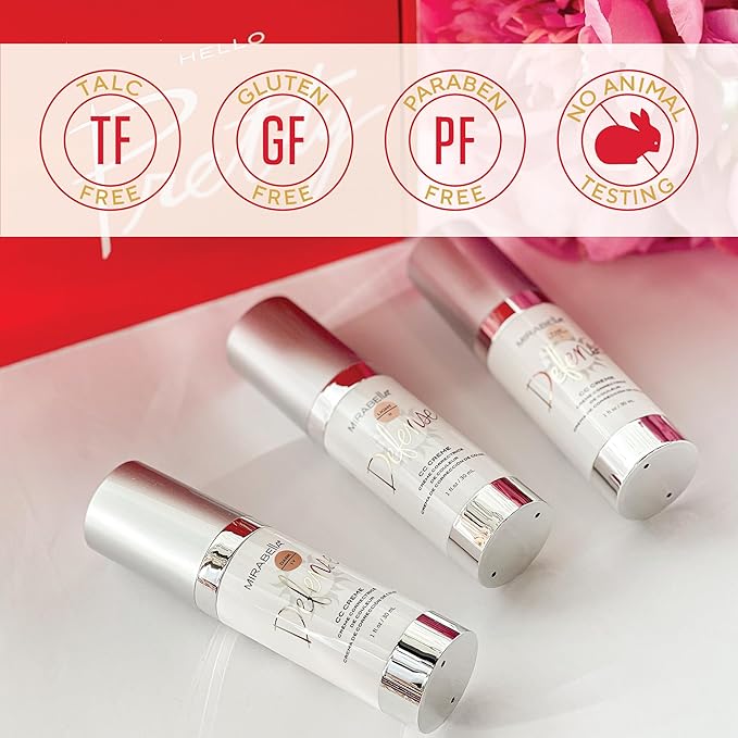 Mirabella Defense CC Creme Full Coverage Foundation with SPF 20, CC Cream Foundation with Sunscreen & Hyaluronic Acid, Oil Control with Salicylic Acid - Fair-BrightBean Baby