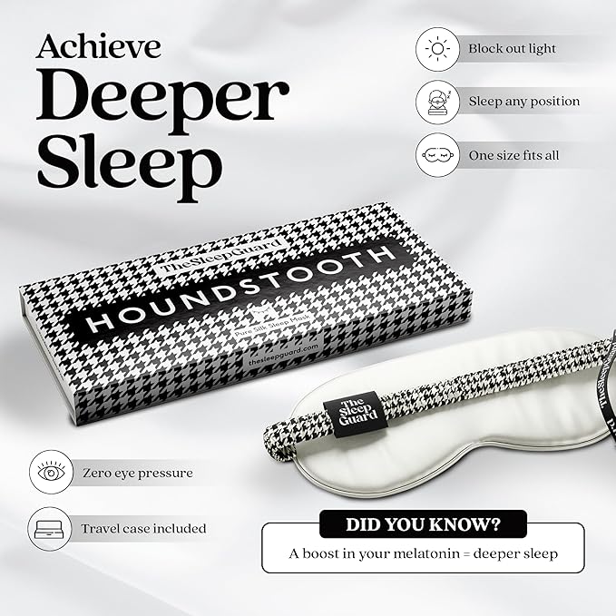 Pure Silk Sleep Mask [100% 6A Mulberry Silk, 22 Momme] Light Blocking Travel Essentials. Eye Masks for Sleeping. Black Oeko-Tex Blindfold. Eye Covers for Men & Women-BrightBean Baby