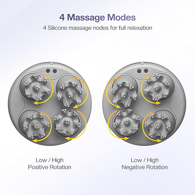 COMFIER Electric Scalp Massager with Mutlti-Modes Vibration, Portable Handheld Head Scratcher for Hair Growth,Waterproof Head Massager for Full Body,Dog Cat Massager for Deep Clean and Stress Relax-BrightBean Baby