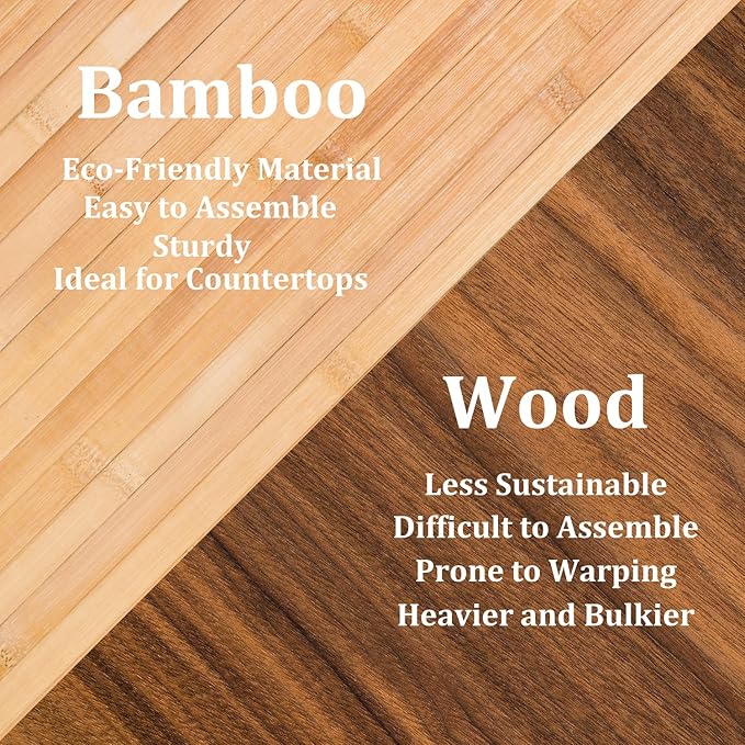 9 Bottle Bamboo Stackable Small Wine Rack for Countertop, No Tools Assembly, Durable, Wine and Liquor Bottle Storage for Small Spaces