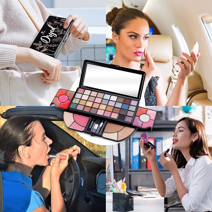 Color Nymph All In One Makeup Sets for Teens Women, Portable Travel Office Makeup Kit Gift for Girls with 36-Colors Eyeshadows Facial Blusher Lip Gloss Pressed Powder Mascara Brushes Mirror-BrightBean Baby