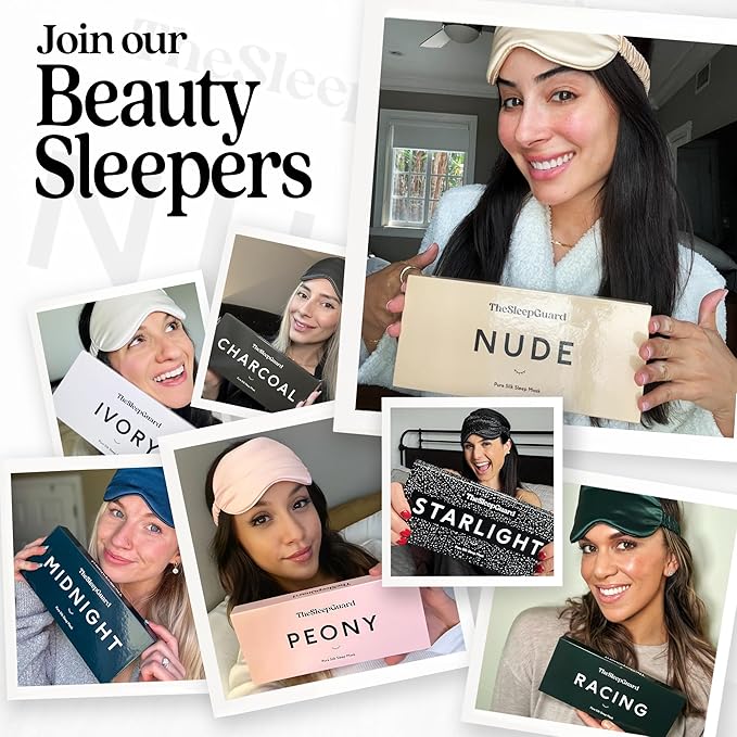 Pure Silk Sleep Mask [100% 6A Mulberry Silk, 22 Momme] Light Blocking Travel Essentials. Eye Masks for Sleeping. Black Oeko-Tex Blindfold. Eye Covers for Men & Women-BrightBean Baby