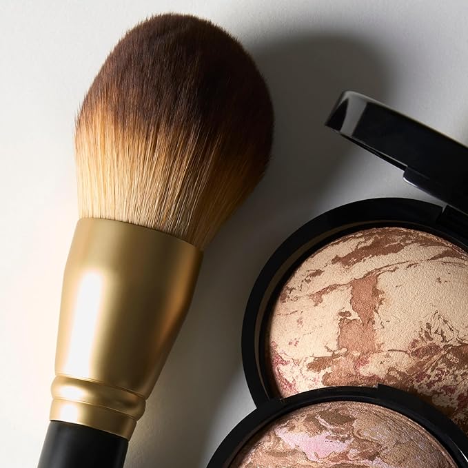 LAURA GELLER NEW YORK Classic Bronzer Brush | Fluffy Powder Brush, Contour & Define, Vegan Bristles-BrightBean Baby